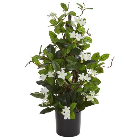 NEARLY NATURALS 24 in. Stephanotis Artificial Climbing Plant - White 8163-WH